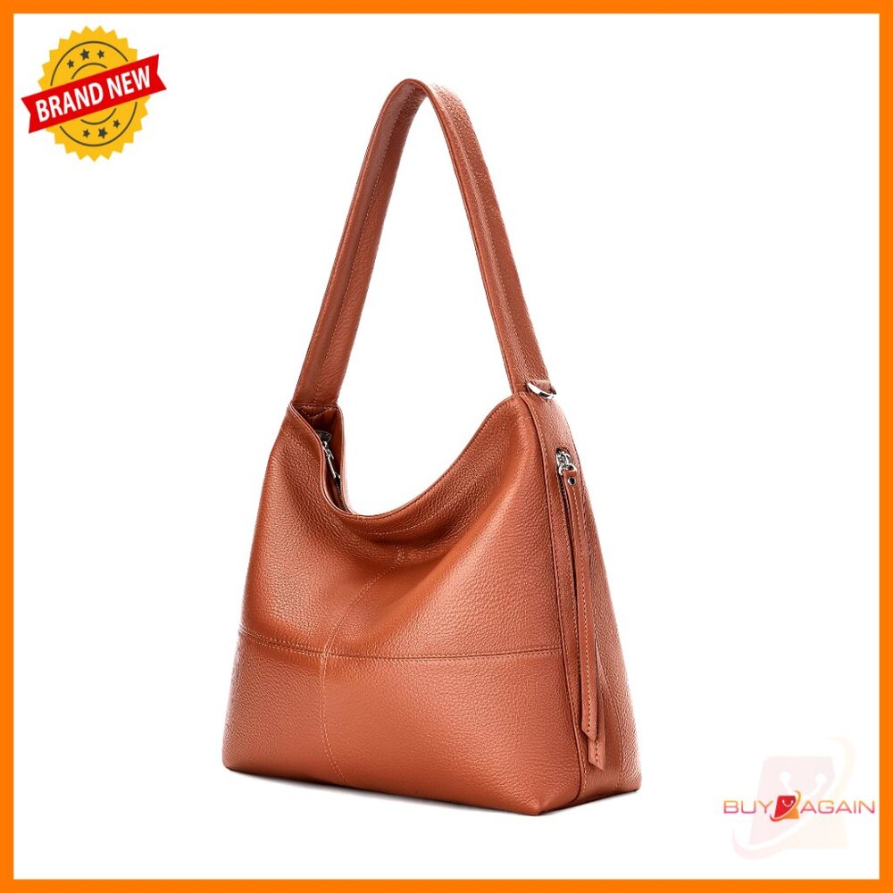 Genuine Leather Hobo Bag Crossbody Tote With Adjustable Straps